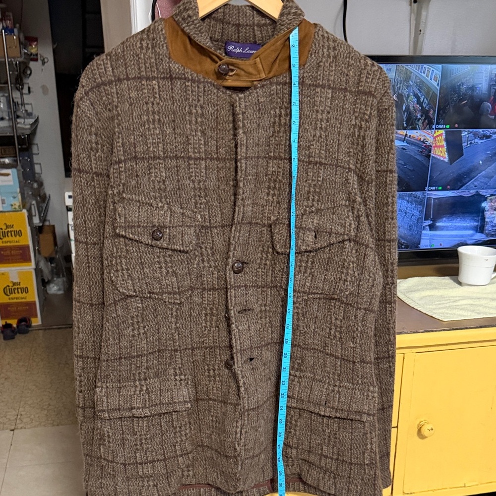 Ralph Lauren Tan and Brown Checkered Men's Jacket